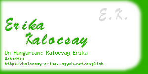 erika kalocsay business card